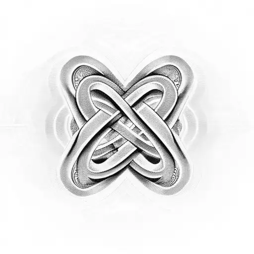 infinity symbol worded in chaos tattoo design idea