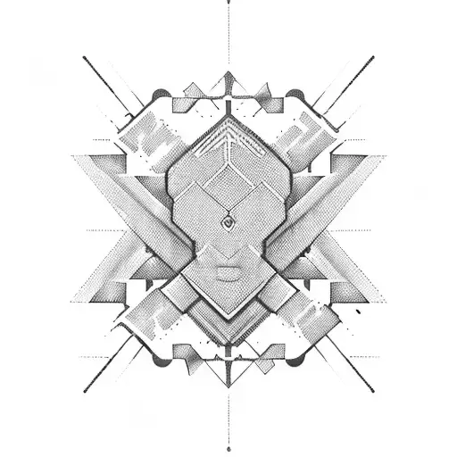 Incorporate binary code into a tattoo of a minimalist AI robot tattoo design idea
