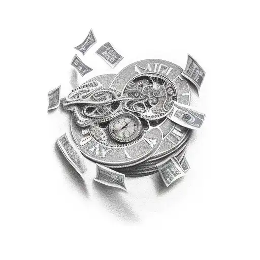  money  tattoo design idea