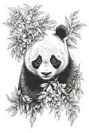 Panda bear tattoo design idea