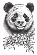 Panda bear tattoo design idea