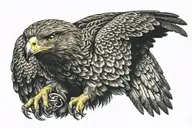 golden eagle tattoo design idea