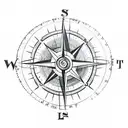  simple get lost compass pointing in all the wrong directions tattoo design idea