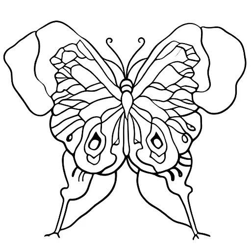 Metamorphosis of an animal that is not a butterfly tattoo design idea