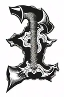 axe and ice axe crosssed tattoo design idea