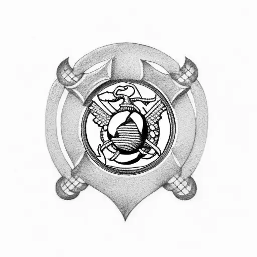 united states marines tattoo design idea