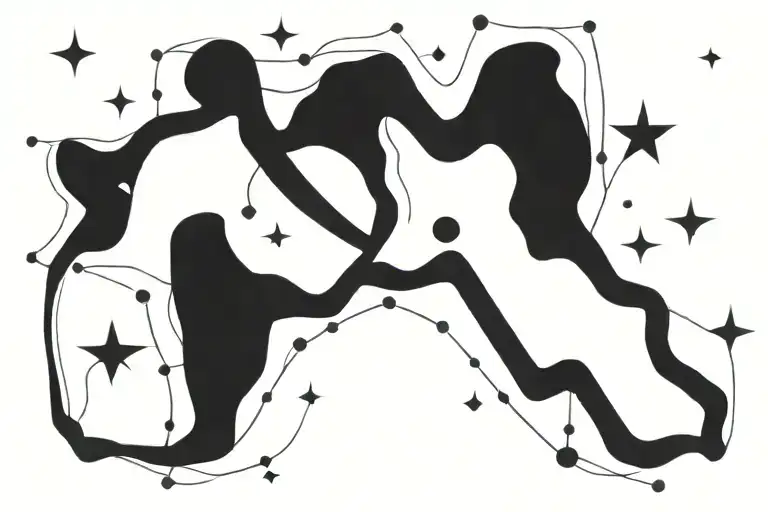 pleiades constellation with Maia star tattoo design idea