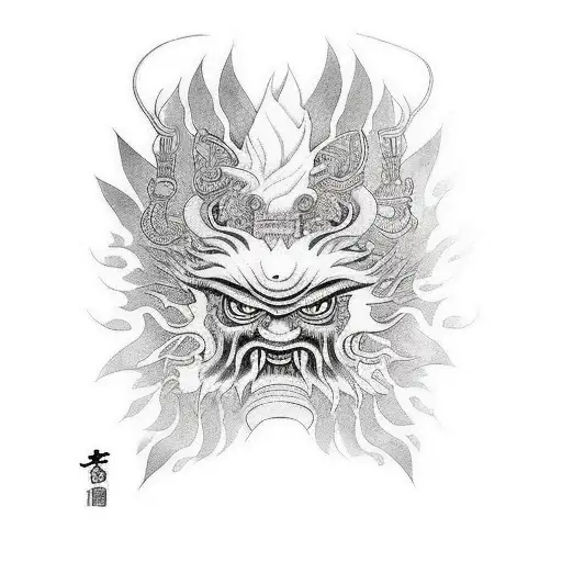 sukuna  with Satoru gojo  tattoo design idea