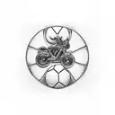  soccer motorcycle video game tattoo design idea