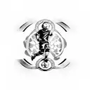  soccer motorcycle video game tattoo design idea