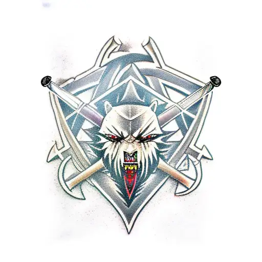 Witcher sword  tattoo design idea