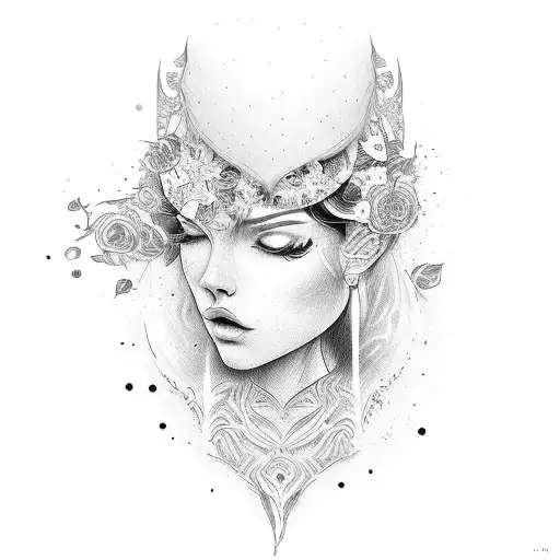 woman self love tattoo design idea