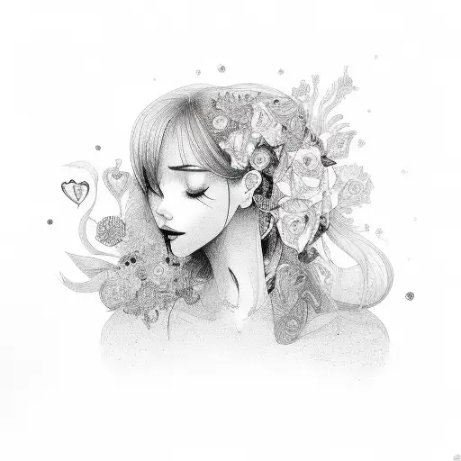 woman self love tattoo design idea