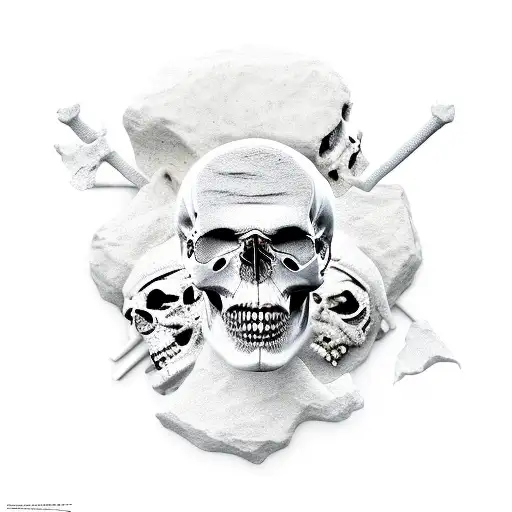 roman empire, david statue, skulls tattoo design idea