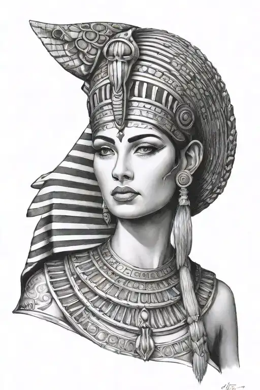 Cleopatra tattoo design idea