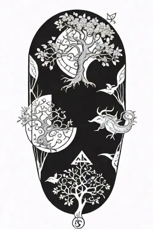 taurus pisces cancer gemini pisces family tree symbols tattoo design idea