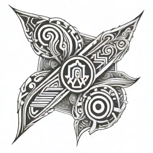 gemini polynesian tattoo design idea