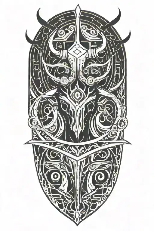 taurus and pisces symbol tattoo design idea