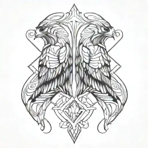 gemini pheonix tattoo design idea