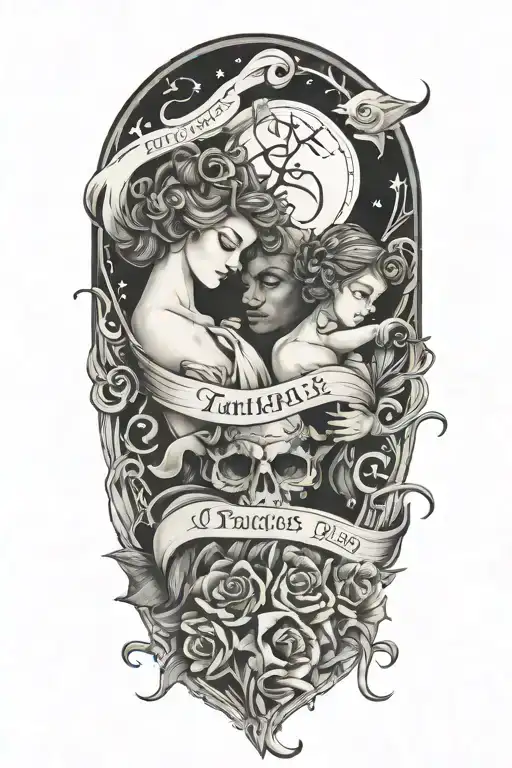 mom taurus dad pisces kids cancee gemini pisces tattoo design idea