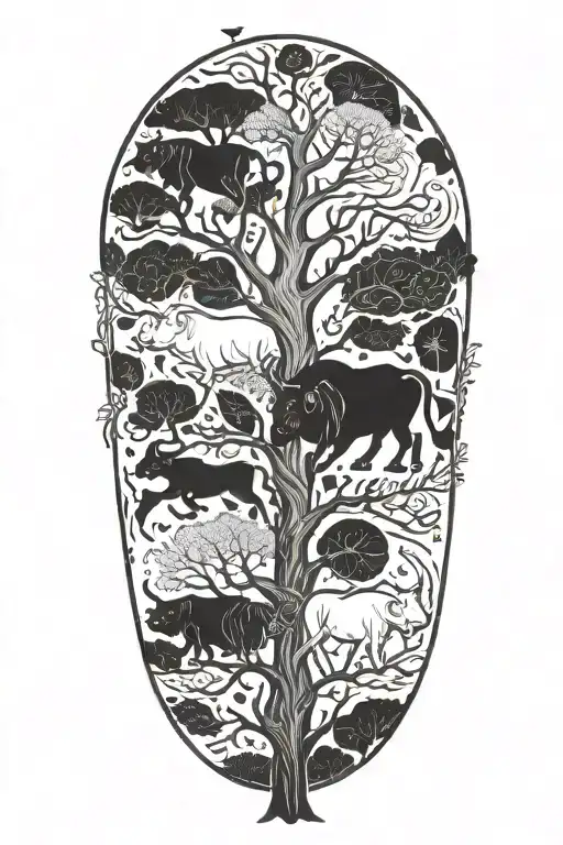 taurus pisces cancer gemini pisces family tree tattoo design idea