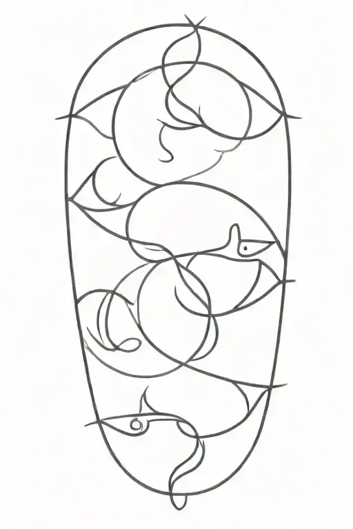 taurus and pisces symbol tattoo design idea