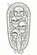 Gemini Tiki tattoo design idea