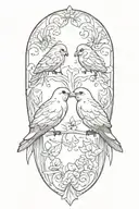 gemini birds tattoo design idea