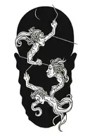 gemini twins tattoo design idea