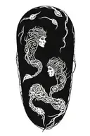 gemini twins tattoo design idea