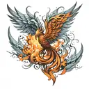pheonix breaking free  tattoo design idea