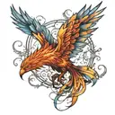 pheonix breaking free  tattoo design idea