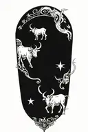 taurus pisces tattoo design idea