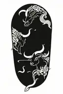 taurus pisces tattoo design idea