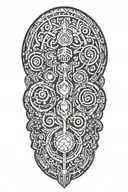 gemini symbol stone tattoo design idea