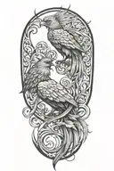 gemini two pheonix  tattoo design idea