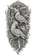 gemini twin pheonix tattoo design idea