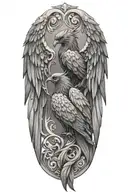gemini two pheonix tattoo design idea
