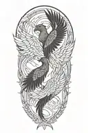 gemini pheonix tattoo design idea