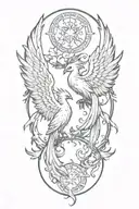 gemini pheonix good and evil  tattoo design idea