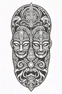 Gemini Tiki tattoo design idea