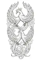 gemini pheonix  tattoo design idea