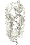gemini pheonix  tattoo design idea