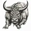 taurus tattoo design idea