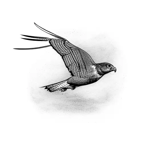 Buzzard in Flight tattoo design idea