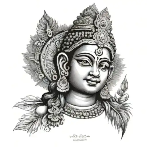 lord murugan vel tattoo design idea