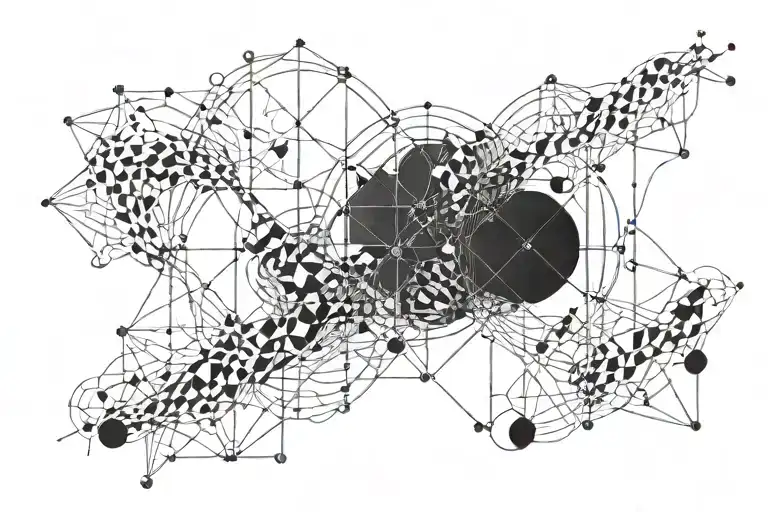 stock market graph intertwined tattoo design idea