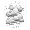 rain cloud tattoo design idea