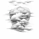 rain cloud tattoo design idea
