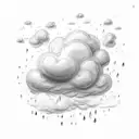 rain cloud tattoo design idea